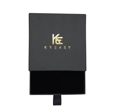 schwarze Kreasy Schmuckverpackung von oben