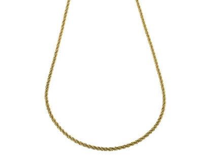 Goldene Kordelkette (Rope Chain) Modell Twist, gedrehtes Design