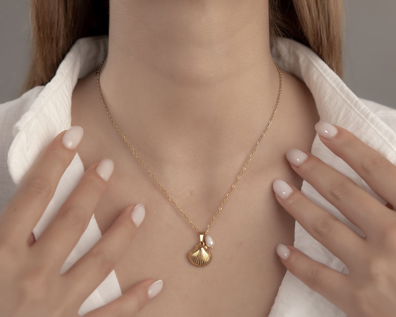 Shell Necklace Gold: Halskette mit Muschel für den Sommer
