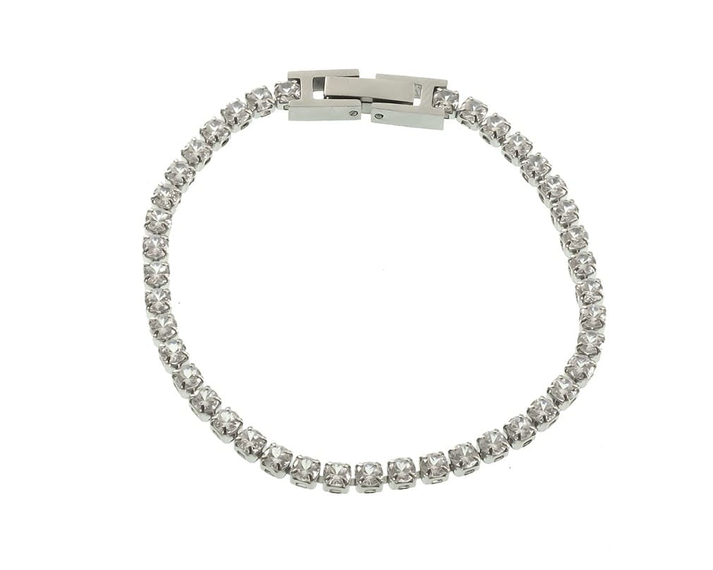 Silbernes Tennisarmband mit Zirkonia Steinen, Modell Chiara
