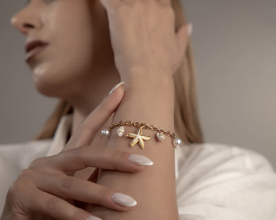 Wasserfester Urlaubsschmuck: Edelstahl Armband Strand Motive