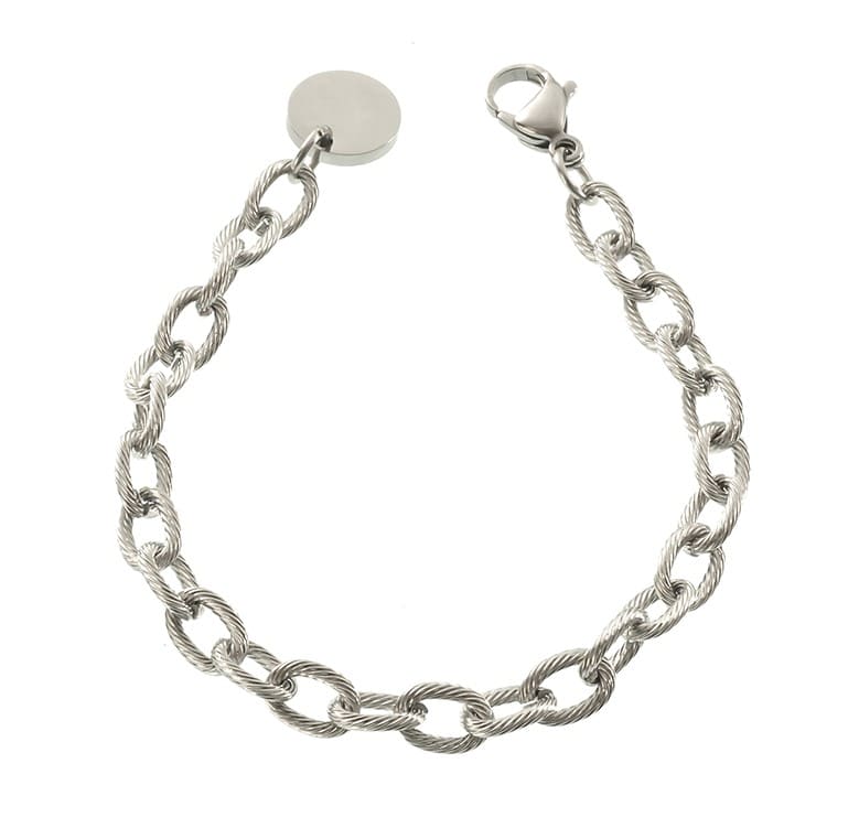 Silbernes Armschmuck mit Gravur "Forever" für eine Ewigkeit