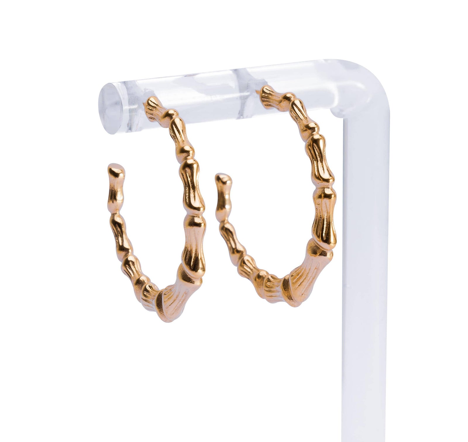 Creolen im Bambus-Look – Zeitlose Eleganz aus Edelstahl