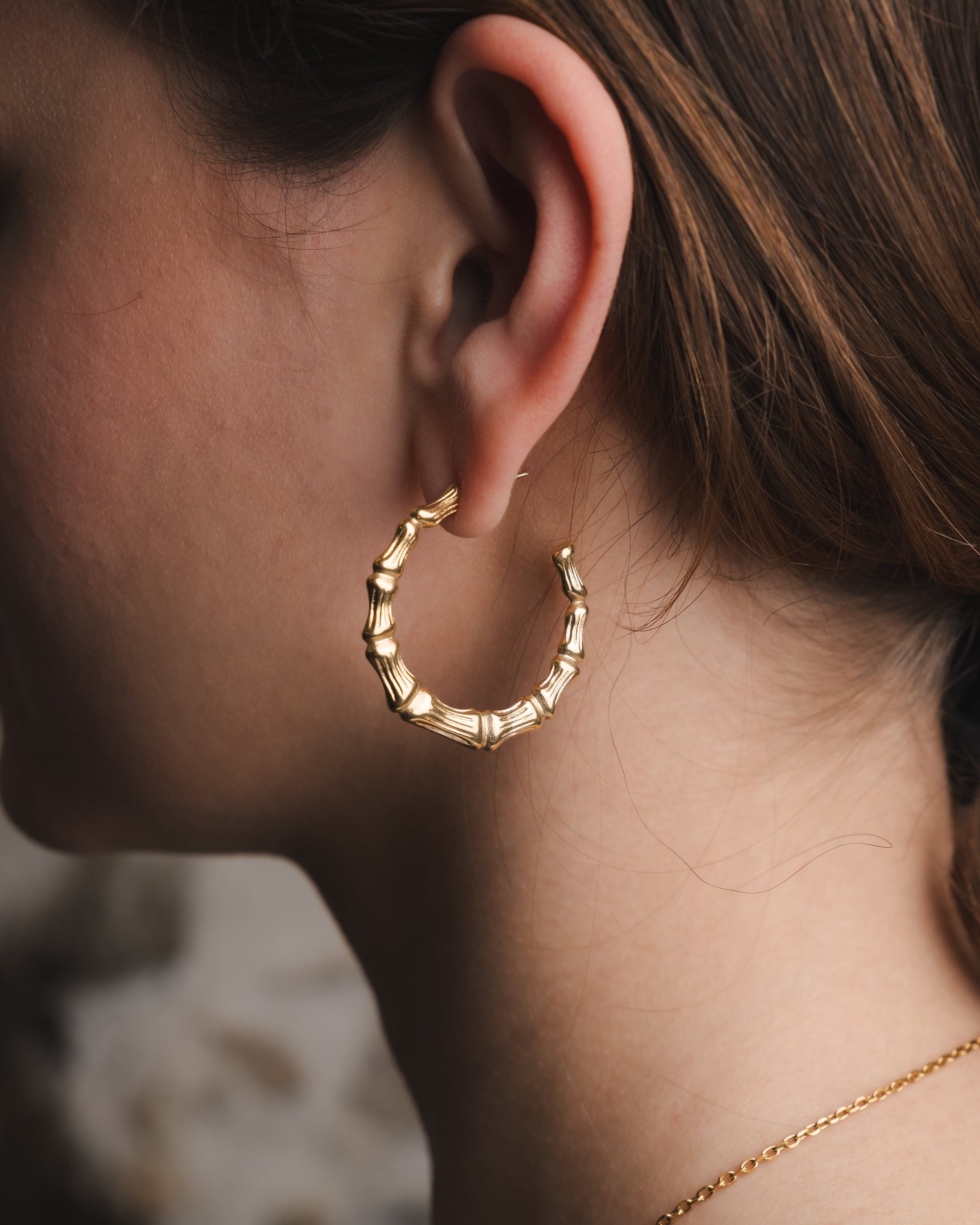 Creolen im Bambus-Look – Zeitlose Eleganz aus Edelstahl