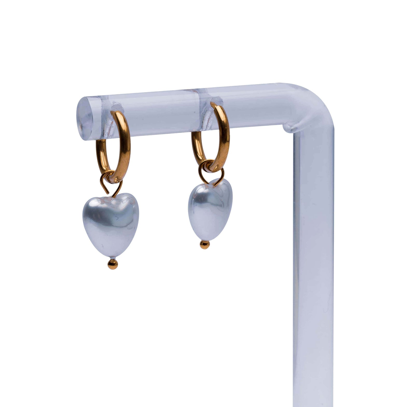 Herz-Ohrringe mit Perlenanhänger – Romantischer Schmuck