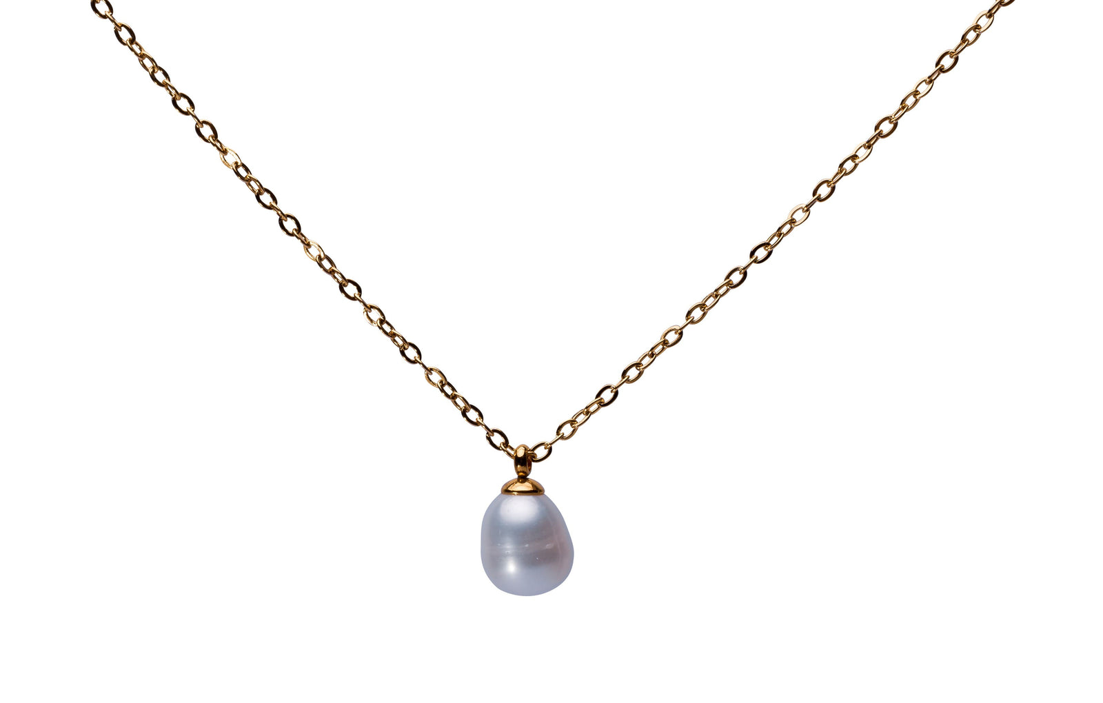 Goldene Halskette mit Perlenanhänger – Zeitlose Eleganz