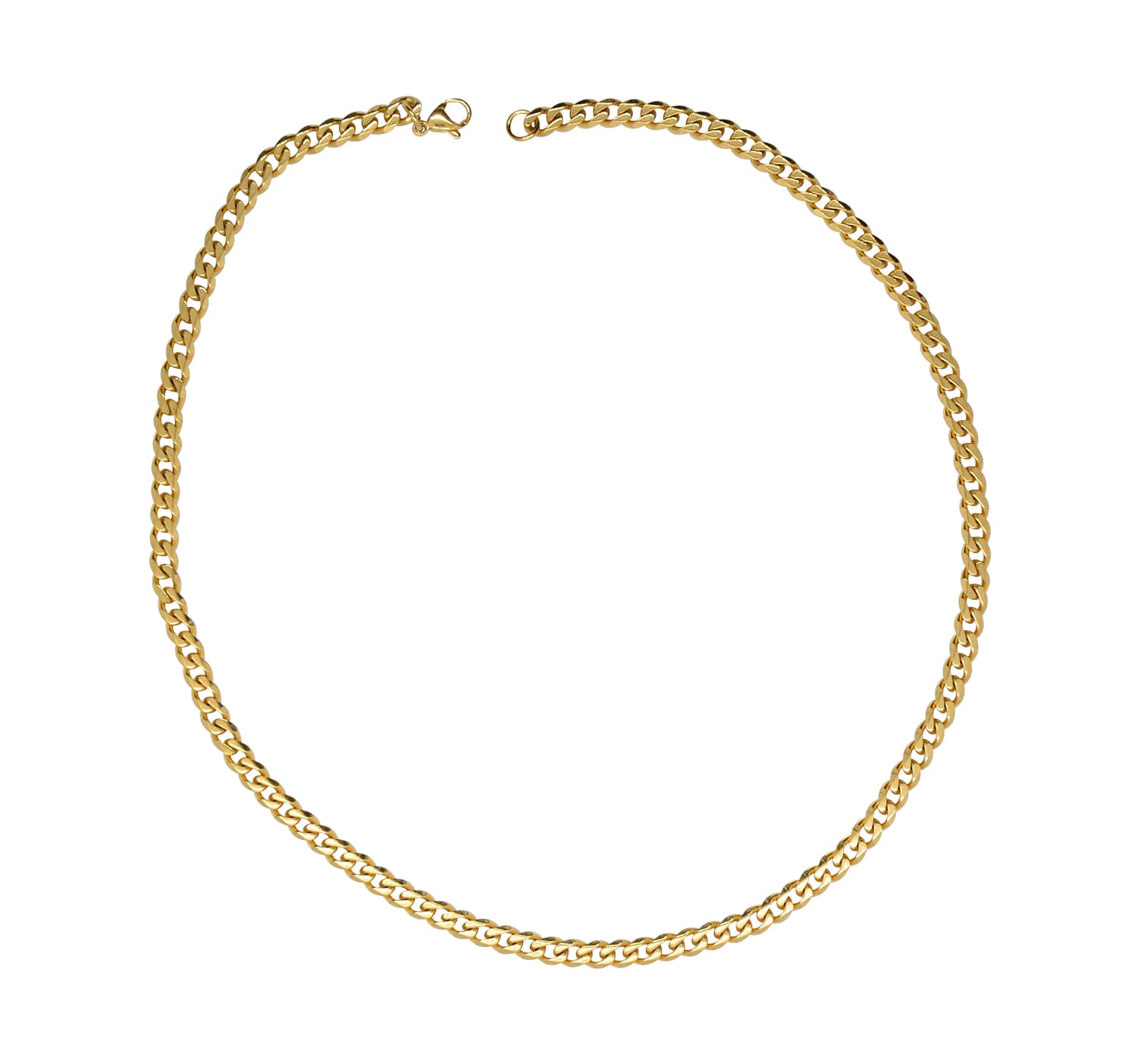 goldene Panzer Halskette – Elegantes Schmuckstück für jeden Look-Bild von der kompletten Halskette