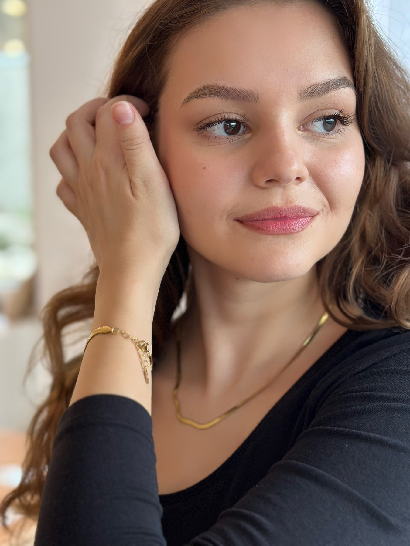 Goldene Schlangen-Halskette für Damen - Elegant und Zeitlos