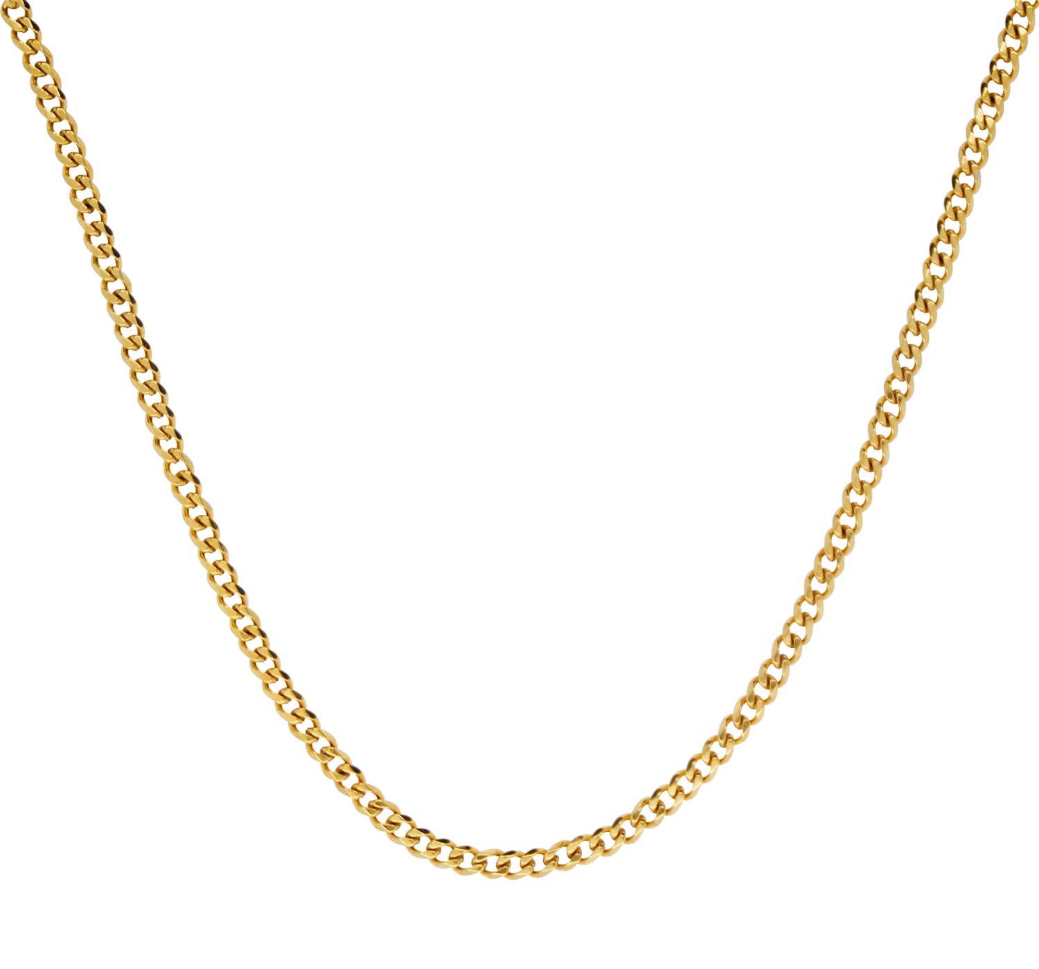 Feine Panzerkette in Gold ohne Anhänger