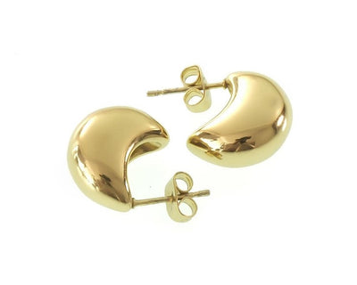 Voluminöse goldene Dome Ohrringe (gewölbt) Modell Sienna
