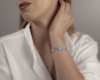 Geschenkidee für Frauen: Türkiser Schmuck in Silber