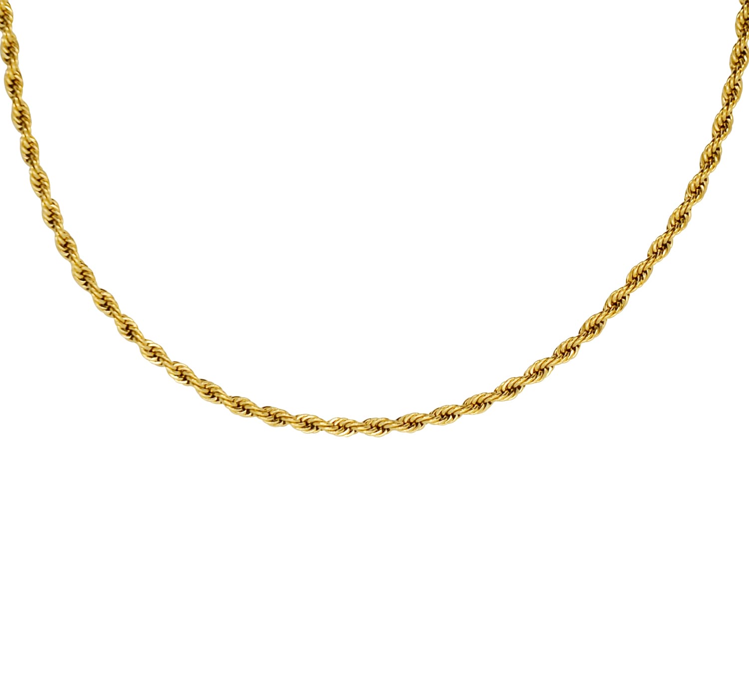 goldene Kordelkette mit Klassischem design Detailaufnahme