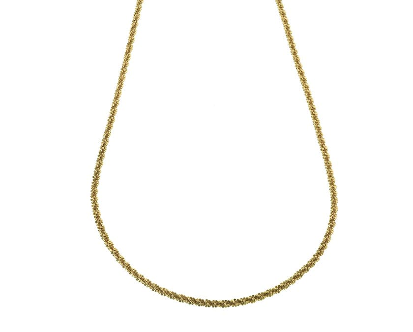 Goldene Kordelkette (Rope Chain) Modell Twist, gedrehtes Design