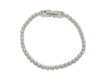 Silbernes Tennisarmband mit Zirkonia Steinen, Modell Chiara