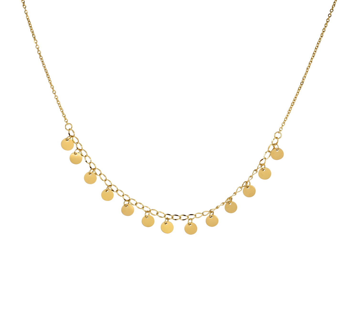 Mini Paillettenkette Gold