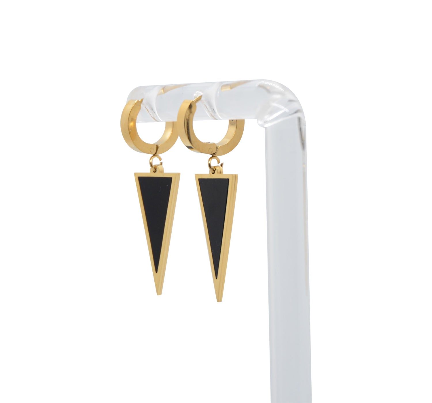 schwarze dreieckige ohrringe